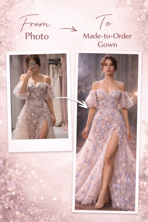 Bespoke Couture: Custom Dress Handmade from Your Inspiration Photos